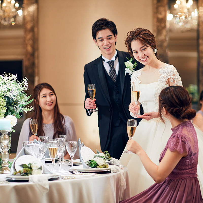 シェラトン都ホテル東京 ウエディングの披露宴会場醍醐風景