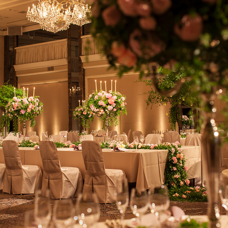 シェラトン都ホテル東京 ウエディングの披露宴会場醍醐風景