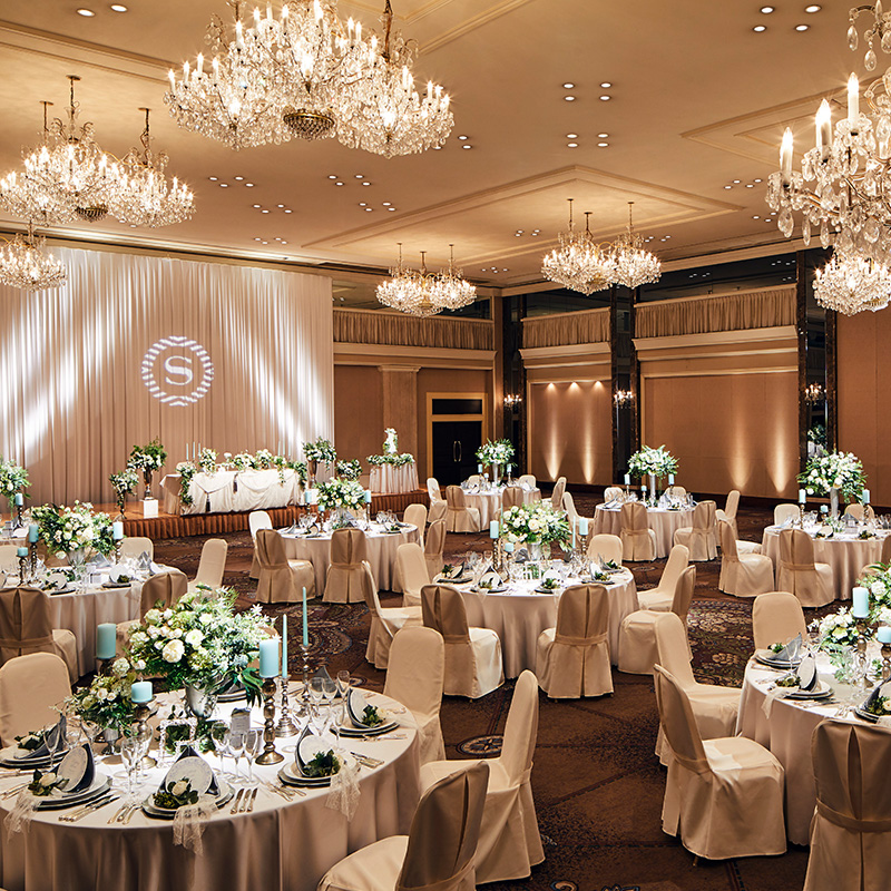 シェラトン都ホテル東京 ウエディングの披露宴会場醍醐風景