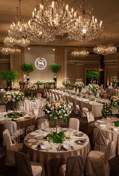 シェラトン都ホテル東京 ウエディングの披露宴会場醍醐風景