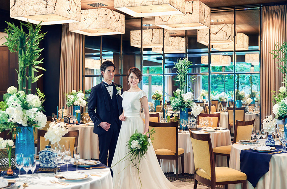シェラトン都ホテル東京 ウエディングの披露宴会場マグノリア風景